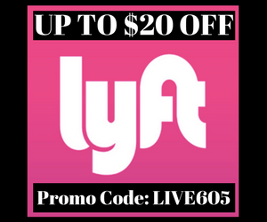 Lyft $20 Off CodeL LIVE605